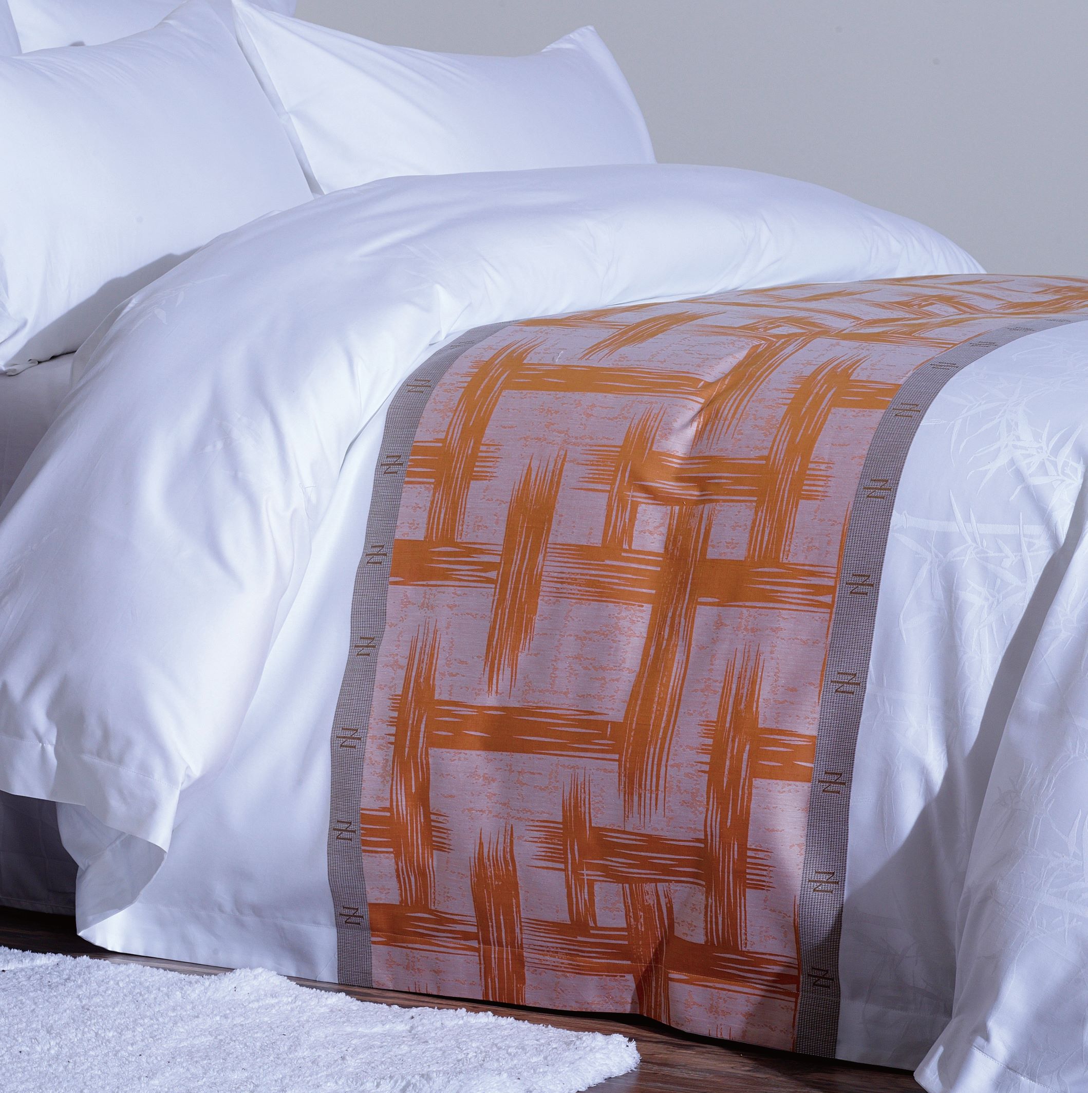 REAL TEXTILESpecial Offer. Hotel 100% Cotton White 400 Thread Count Yarn-dyed Bedding Sets