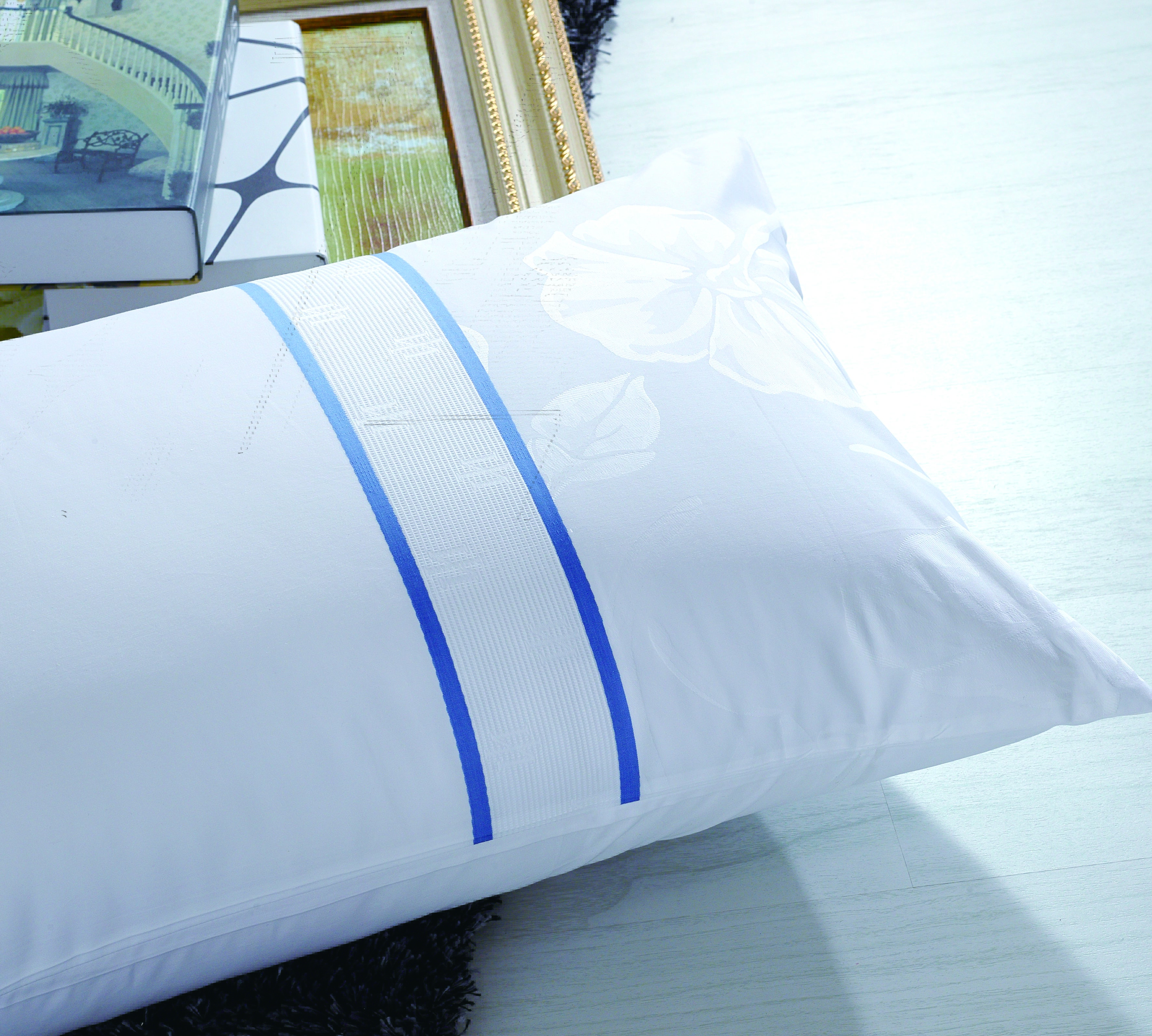 REAL TEXTILESpecial Offer. Hotel 100% Cotton White 350 Thread Count Yarn-dyed Bedding Sets