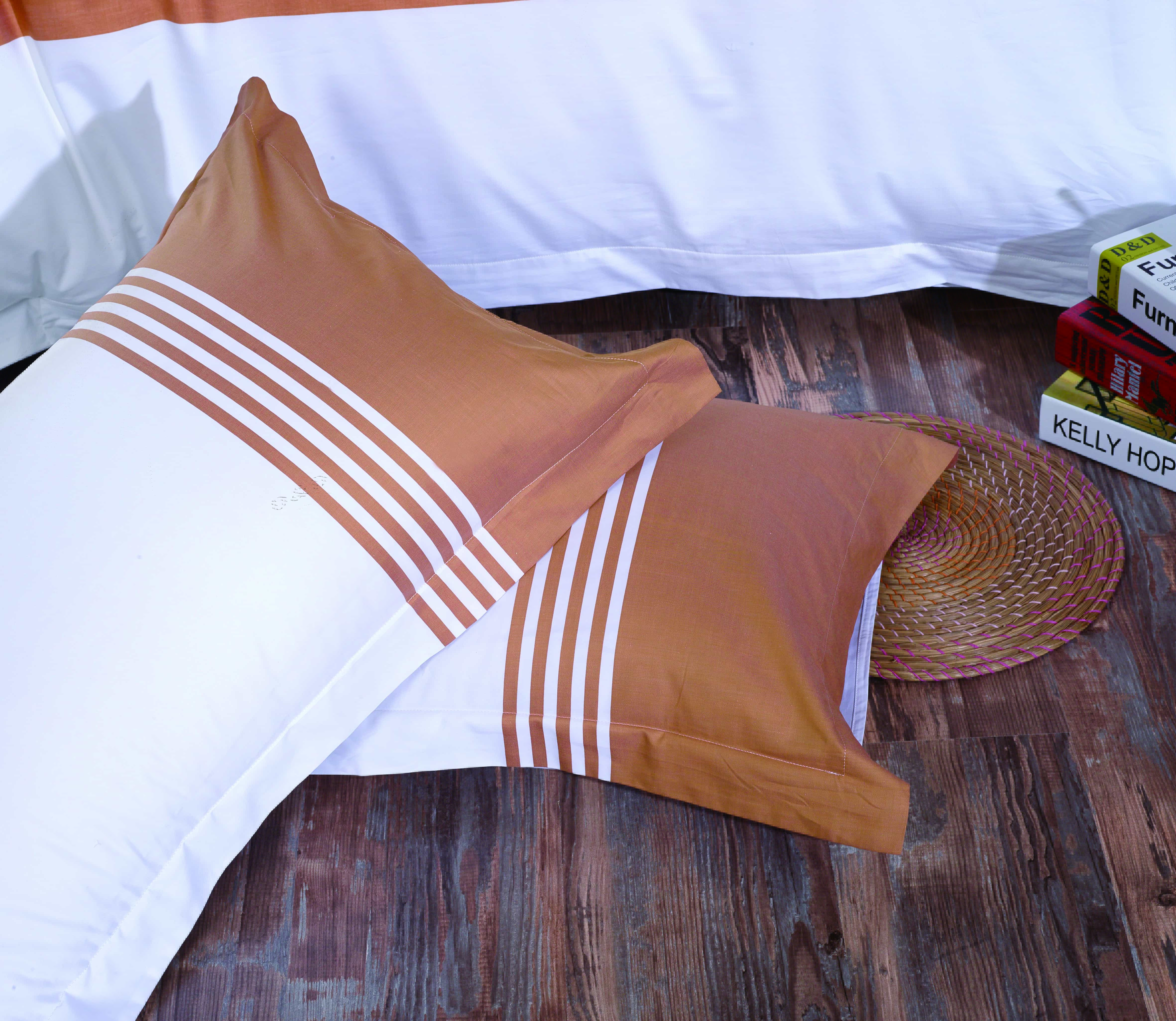 REAL TEXTILESpecial Offer. Hotel 100% Cotton White 350 Thread Count Yarn-dyed Bedding Sets