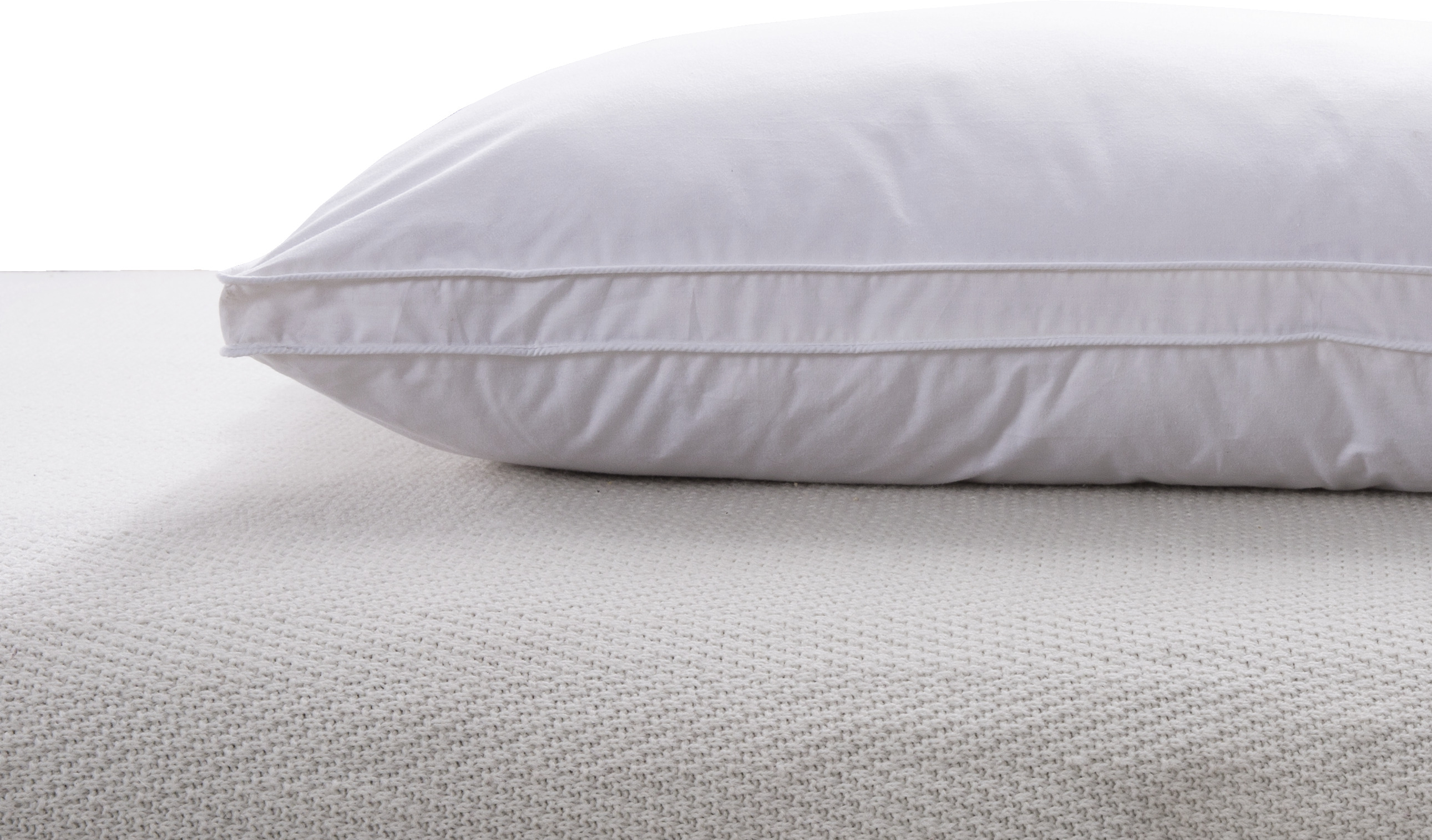 REAL TEXTILE Double PipingHotel BedroomPillow, 100% Cotton, MicrofiberFilling