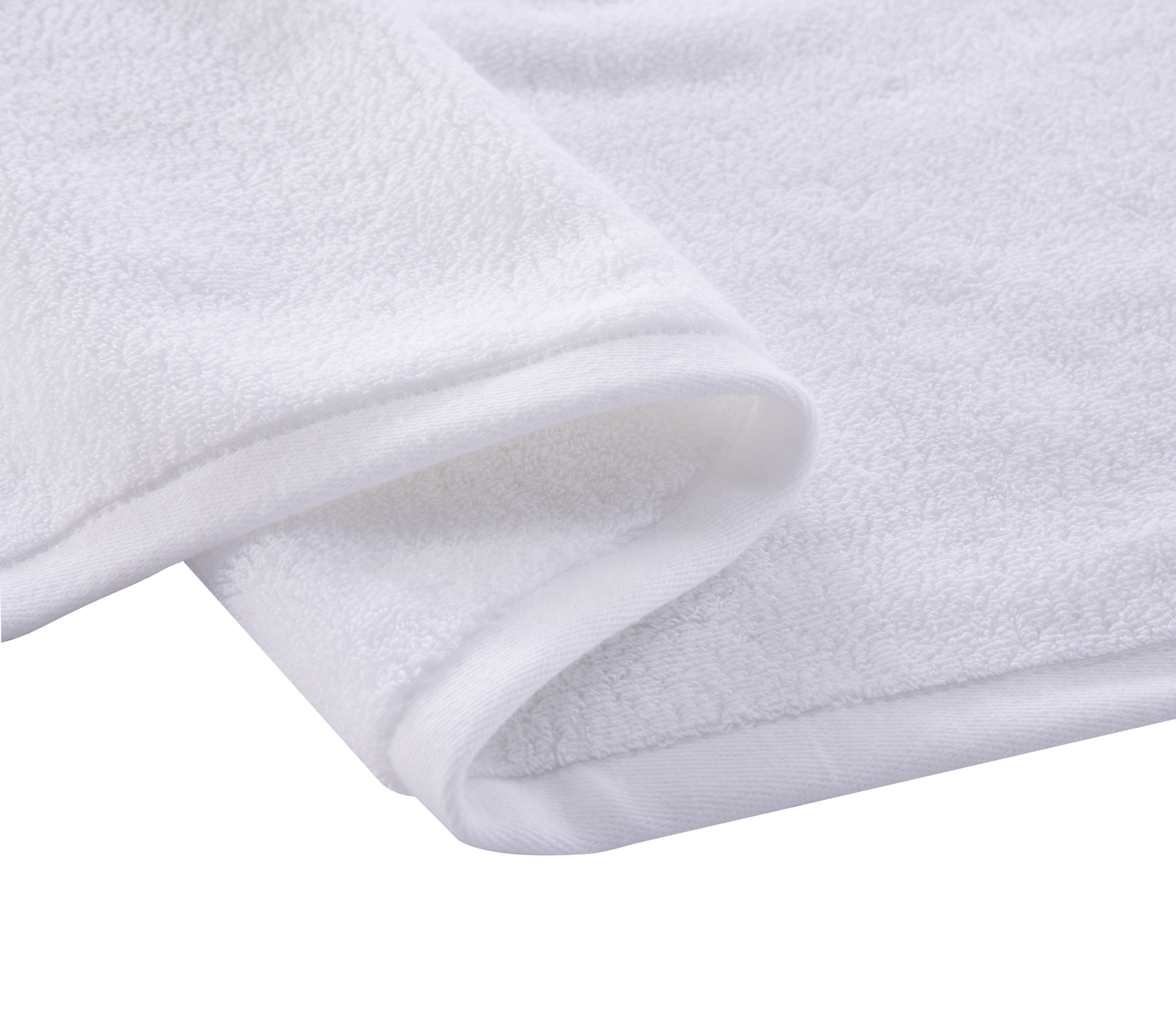 REAL TEXTILE Hotel Bathroom Towels 100% Cotton 32s Double Loops WhitePlain